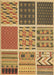 Patterned Yellow Rug, pat2679brn