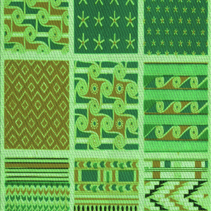 Patterned Emerald Green Rug, pat2679grn