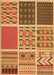Patterned Orange Rug, pat2679org