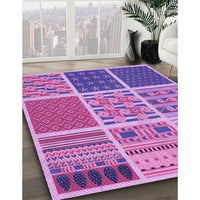 Patterned Violet Purple Rug, pat2679pur