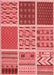 Patterned Red Rug, pat2679rd