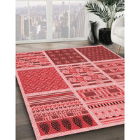 Patterned Red Rug, pat2679rd