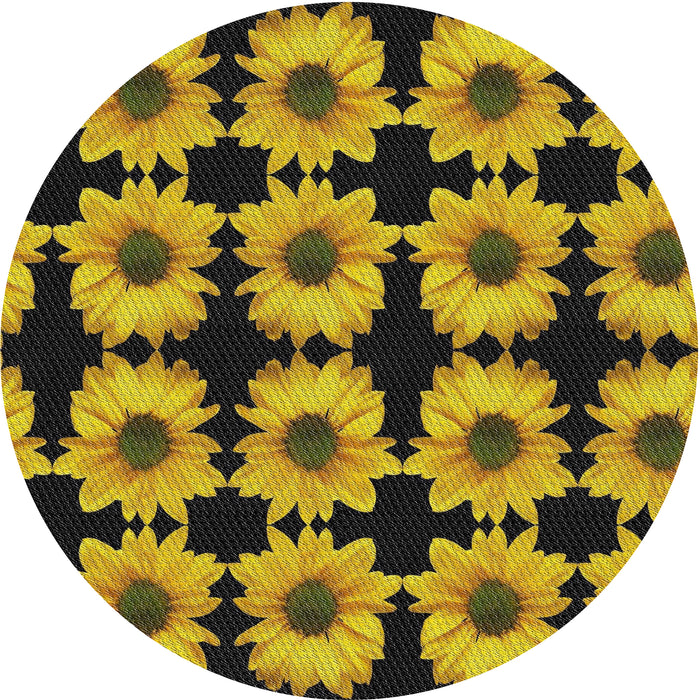 Sideview of Patterned Chocolate Brown Novelty Rug, pat267