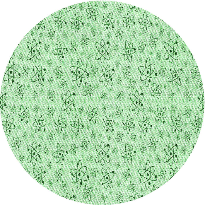 Square Machine Washable Transitional Mint Green Rug in a Living Room, wshpat268grn