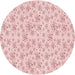 Square Patterned Pink Rug, pat268rd