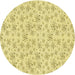 Square Machine Washable Transitional Sun Yellow Rug in a Living Room, wshpat268yw