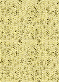 Machine Washable Transitional Sun Yellow Rug, wshpat268yw