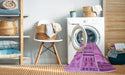 Machine Washable Transitional Violet Purple Rug in a Washing Machine, wshpat2680pur