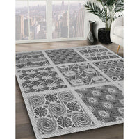 Patterned Silver Gray Rug, pat2681gry