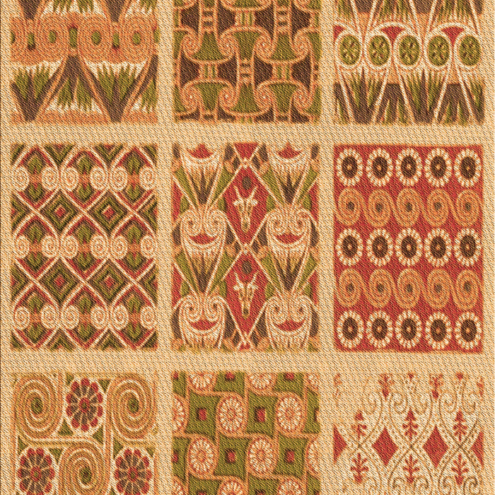 Patterned Orange Rug, pat2681org