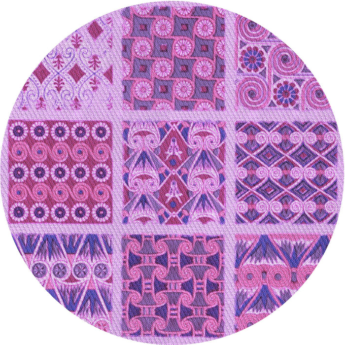 Square Patterned Violet Purple Rug, pat2681pur