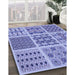 Patterned Jeans Blue Rug in Family Room, pat2682blu