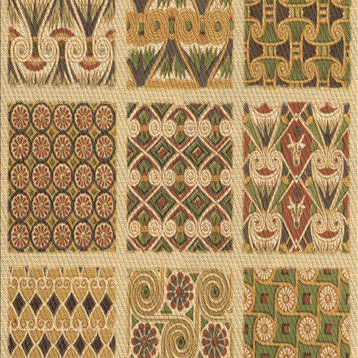Machine Washable Transitional Yellow Orange Rug, wshpat2682brn