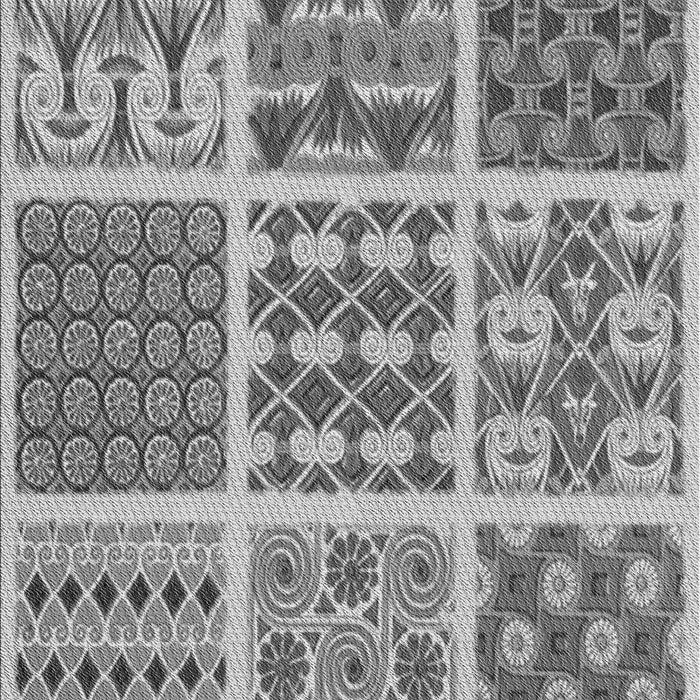 Patterned Cloud Gray Rug, pat2682gry