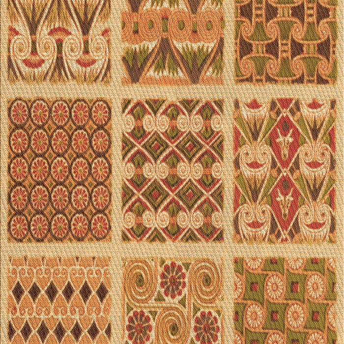 Patterned Orange Rug, pat2682org