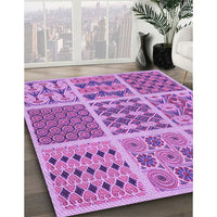 Patterned Violet Purple Rug, pat2682pur