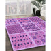 Patterned Violet Purple Rug in Family Room, pat2682pur