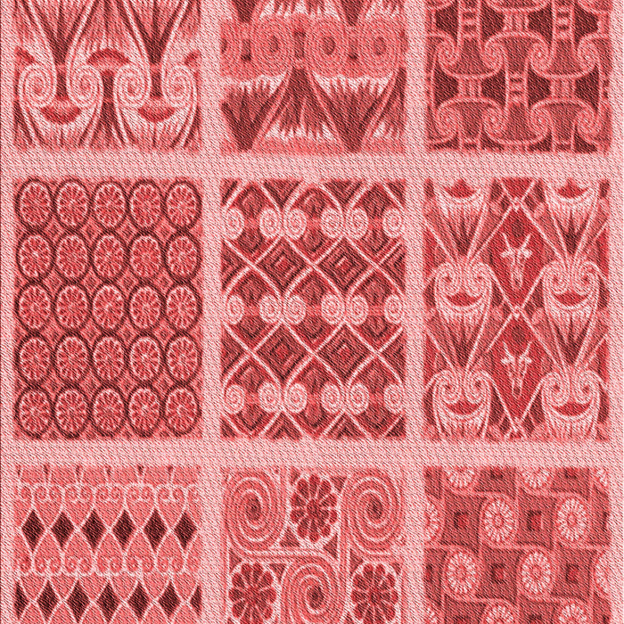 Machine Washable Transitional Light Coral Pink Rug, wshpat2682rd