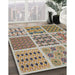 Patterned Brown Novelty Rug in Family Room, pat2682