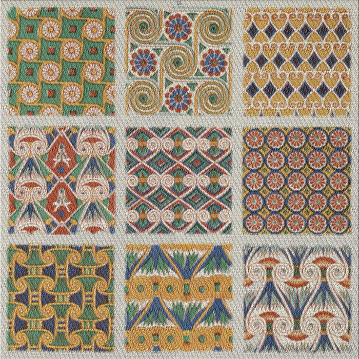 Square Patterned Brown Novelty Rug, pat2682