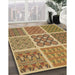 Machine Washable Transitional Yellow Rug in a Family Room, wshpat2683brn