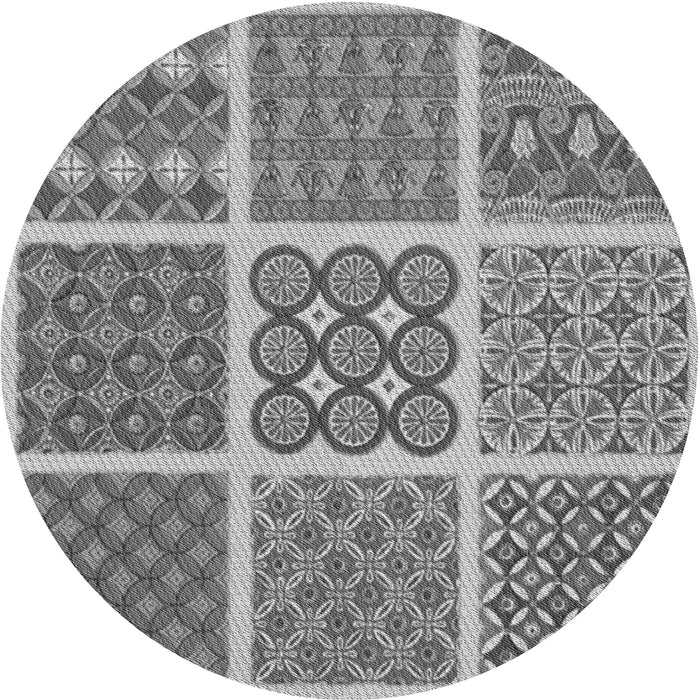 Square Patterned Cloud Gray Rug, pat2683gry