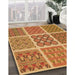 Patterned Orange Rug in Family Room, pat2683org