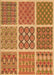 Patterned Orange Rug, pat2683org