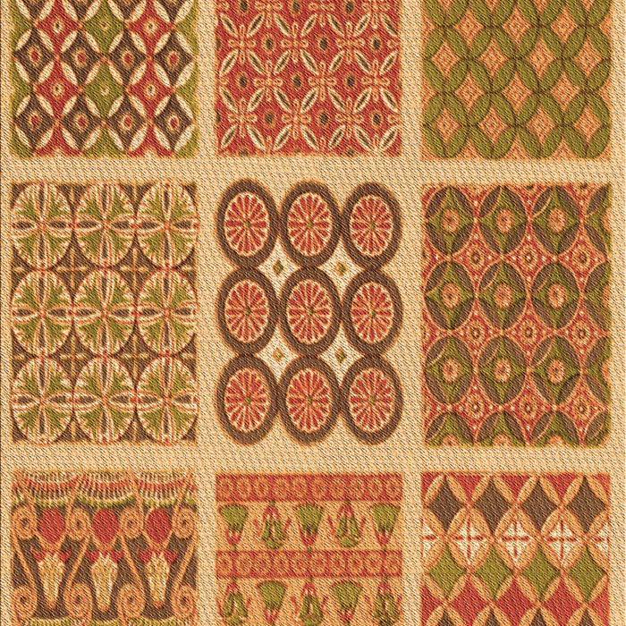 Patterned Orange Rug, pat2683org