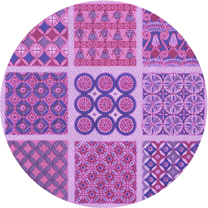 Square Patterned Violet Purple Rug, pat2683pur