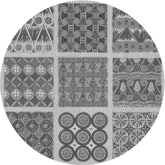 Square Patterned Cloud Gray Rug, pat2684gry