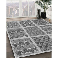 Patterned Cloud Gray Rug, pat2684gry