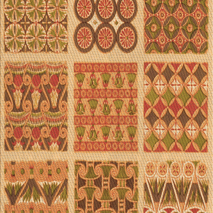 Patterned Orange Rug, pat2684org