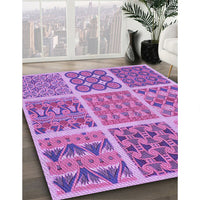 Patterned Violet Purple Rug, pat2684pur