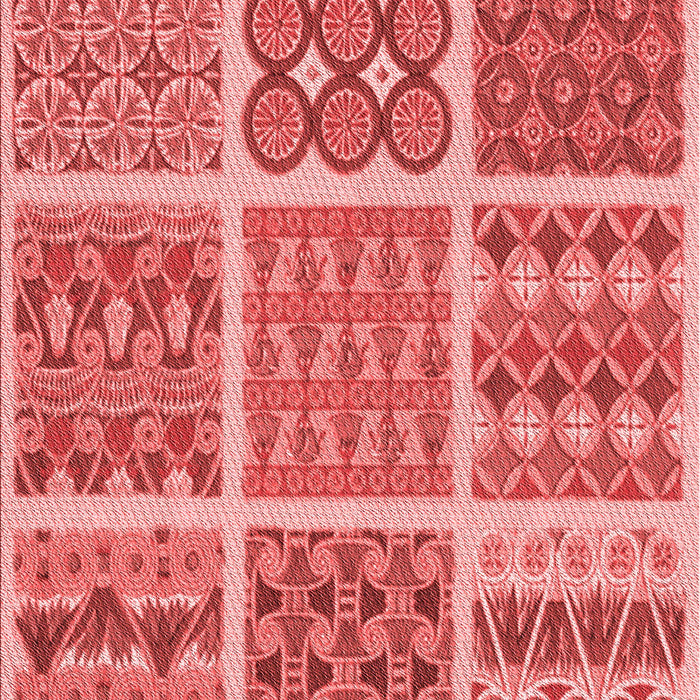 Machine Washable Transitional Red Rug, wshpat2684rd