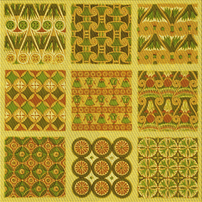 Round Patterned Dark Bisque Brown Rug, pat2684yw