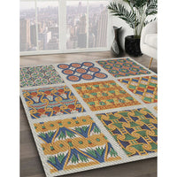 Patterned Brown Novelty Rug, pat2684