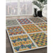 Patterned Brown Novelty Rug in Family Room, pat2684