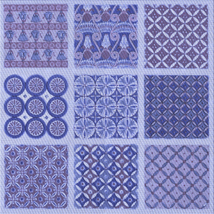 Round Machine Washable Transitional Slate Blue Rug, wshpat2685blu