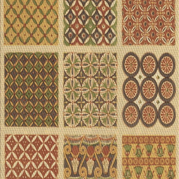 Patterned Orange Rug, pat2685brn