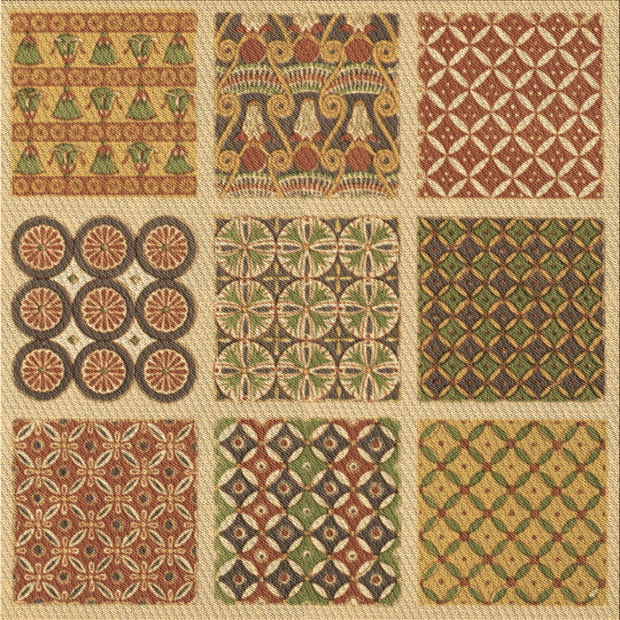 Round Machine Washable Transitional Orange Rug, wshpat2685brn