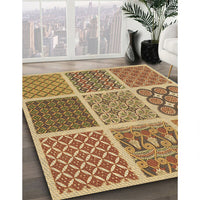 Patterned Orange Rug, pat2685brn