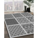Patterned Cloud Gray Rug in Family Room, pat2685gry