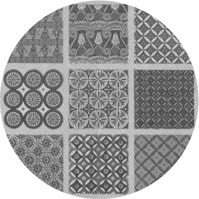 Square Patterned Cloud Gray Rug, pat2685gry