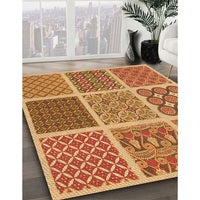 Patterned Orange Rug, pat2685org