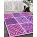 Machine Washable Transitional Orchid Purple Rug in a Family Room, wshpat2685pur