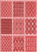 Patterned Red Rug, pat2685rd