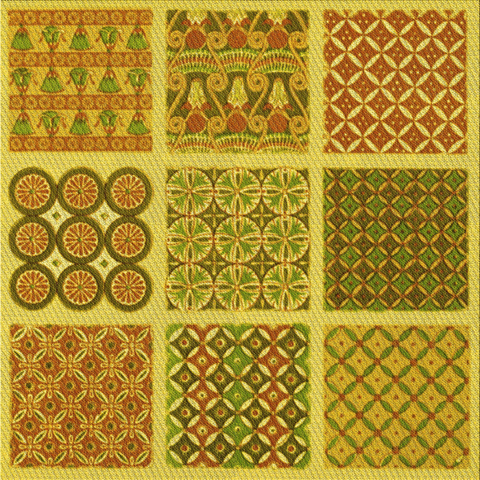 Round Machine Washable Transitional Dark Bisque Brown Rug, wshpat2685yw