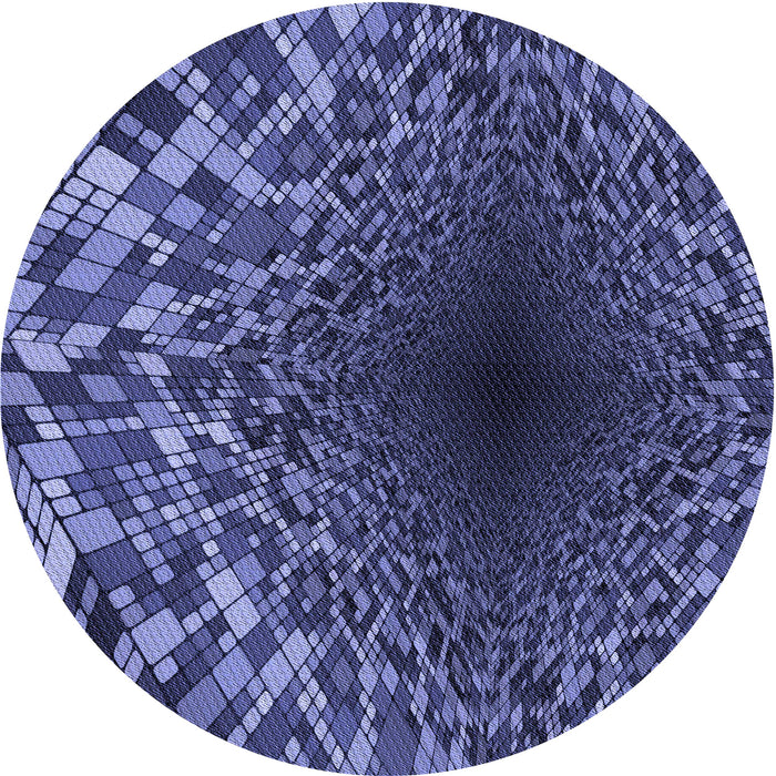 Square Patterned Light Slate Blue Rug, pat2686blu