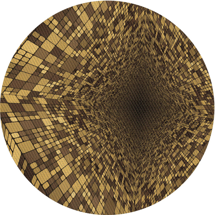 Square Machine Washable Transitional Cinnamon Brown Rug in a Living Room, wshpat2686brn